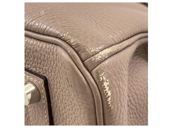 Hermès Borsa Hermes Birkin 35 in pelle Togo grigiastra Grigio - vista 24