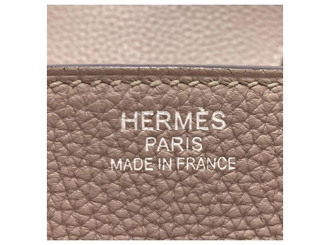 Hermès Borsa Hermes Birkin 35 in pelle Togo grigiastra Grigio - vista 6