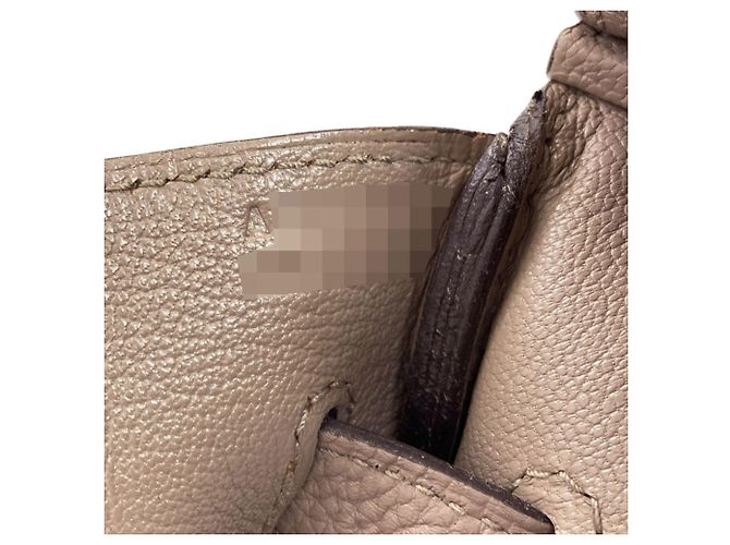 Hermès Borsa Hermes Birkin 35 in pelle Togo grigiastra Grigio - vista 7