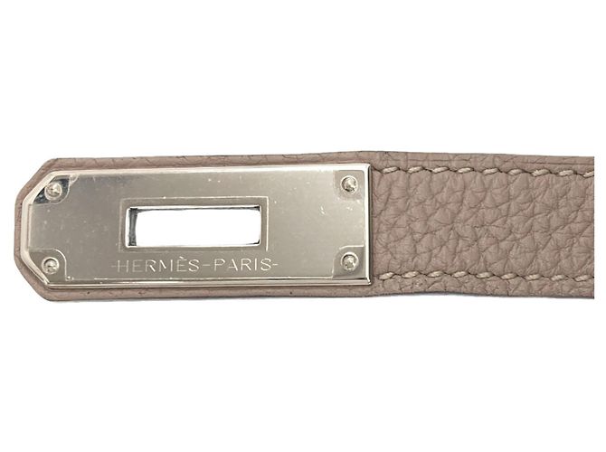 Hermès Borsa Hermes Birkin 35 in pelle Togo grigiastra Grigio - vista 8