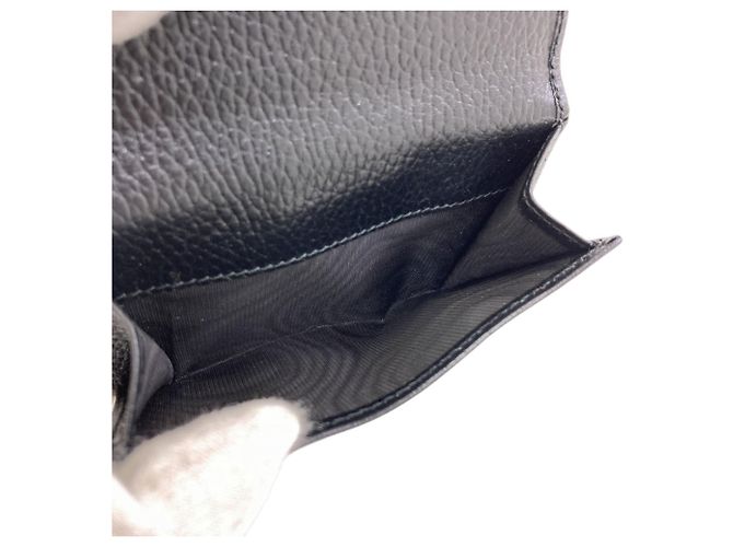 Cartera bi-fold Gucci de cuero negro - vista 5