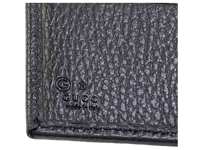 Cartera bi-fold Gucci de cuero negro - vista 8