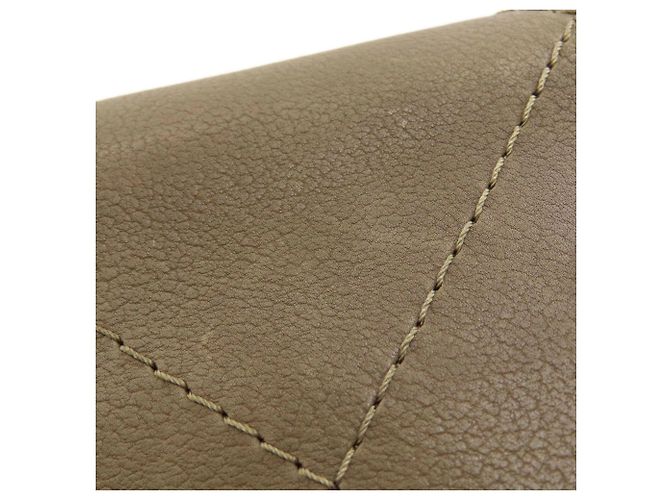Borsa Tote Chanel in pelle kaki Cachi - vista 8