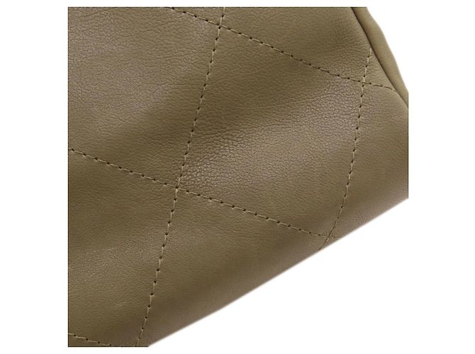 Borsa Tote Chanel in pelle kaki Cachi - vista 9