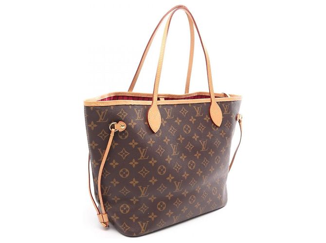 Borsa Tote Louis Vuitton Neverfull MM Monogram Pivoine Marrone Rosa Monogramma - vista 2