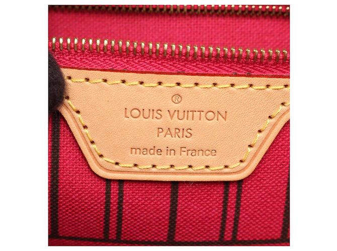 Borsa Tote Louis Vuitton Neverfull MM Monogram Pivoine Marrone Rosa Monogramma - vista 4