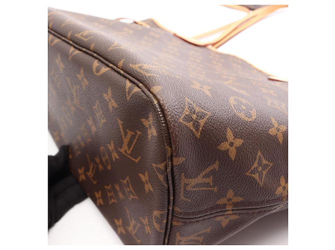 Borsa Tote Louis Vuitton Neverfull MM Monogram Pivoine Marrone Rosa Monogramma - vista 8