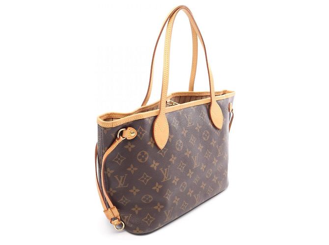 Borsa Tote Louis Vuitton Neverfull PM Monogram Marrone Monogramma - vista 2