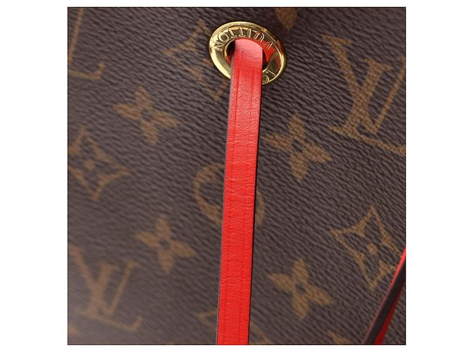 Néonoé Borsa a tracolla Louis Vuitton NeoNoe Marrone Rosso Monogramma - vista 9