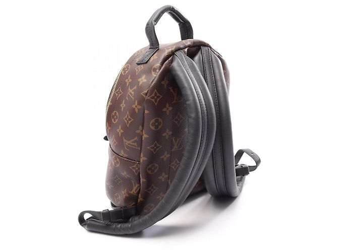 Zaino Louis Vuitton Palm Springs PM Marrone Nero Monogramma - vista 2