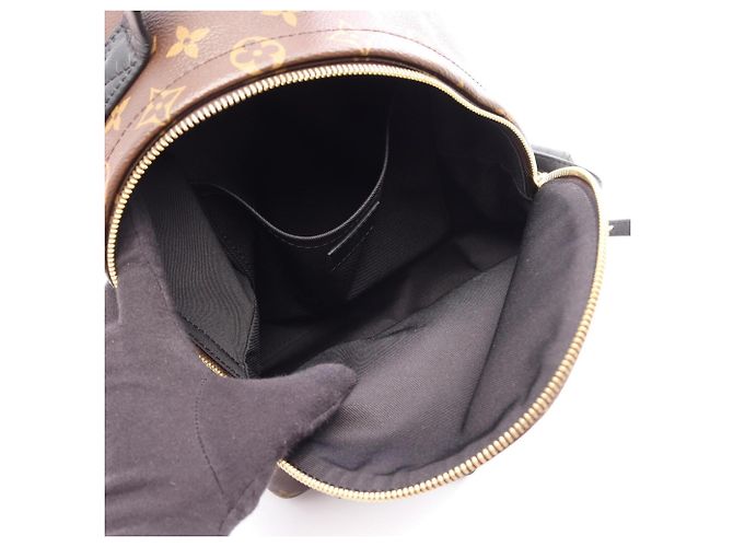 Zaino Louis Vuitton Palm Springs PM Marrone Nero Monogramma - vista 3