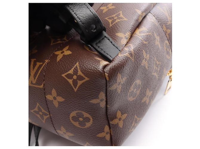 Zaino Louis Vuitton Palm Springs PM Marrone Nero Monogramma - vista 5