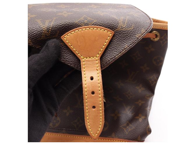 Zaino/Borsa Louis Vuitton Montsouris MM Monogram Marrone Monogramma - vista 12