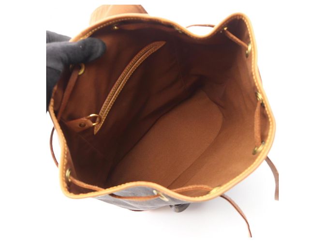 Zaino/Borsa Louis Vuitton Montsouris MM Marrone - vista 3