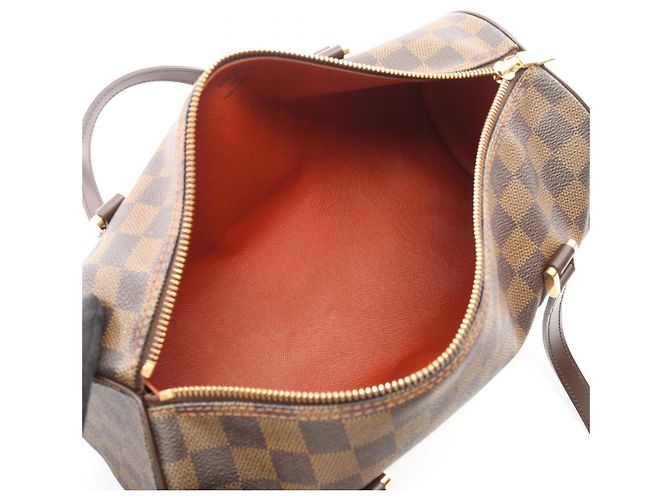 Borsa Louis Vuitton Papillon 30 Damier Ebene Marrone - vista 3