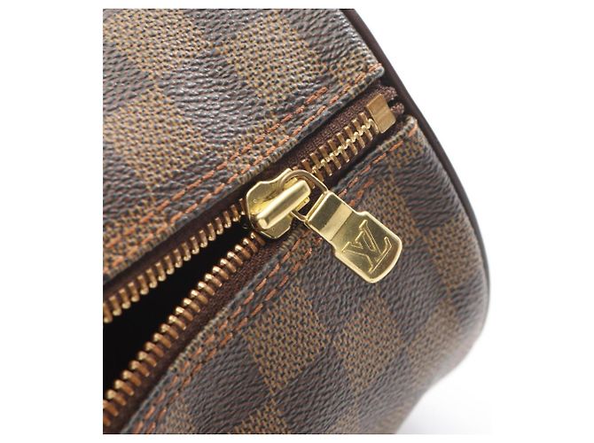 Borsa Louis Vuitton Papillon 30 Damier Ebene Marrone - vista 6