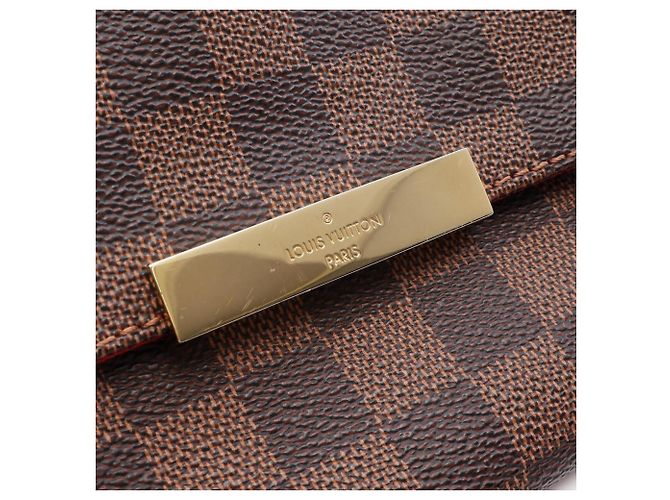 Borsa Louis Vuitton Favorite MM Marrone Damier ebene - vista 10