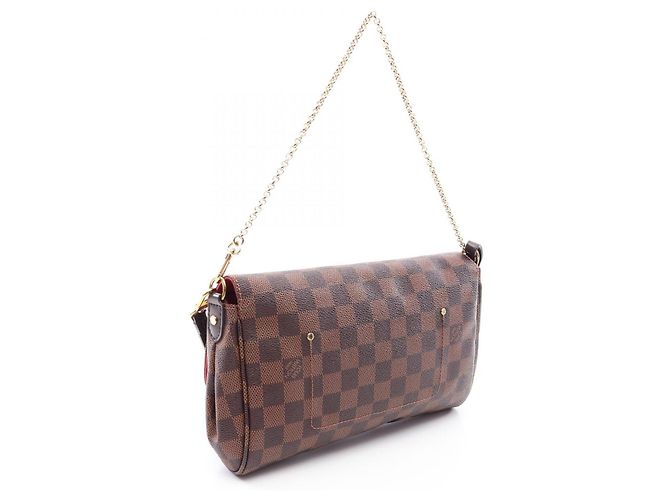Borsa Louis Vuitton Favorite MM Marrone Damier ebene - vista 2
