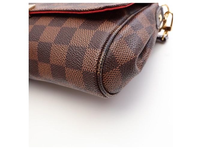 Borsa Louis Vuitton Favorite MM Marrone Damier ebene - vista 6