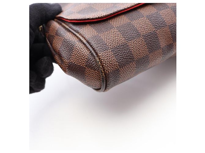 Borsa Louis Vuitton Favorite MM Marrone Damier ebene - vista 7