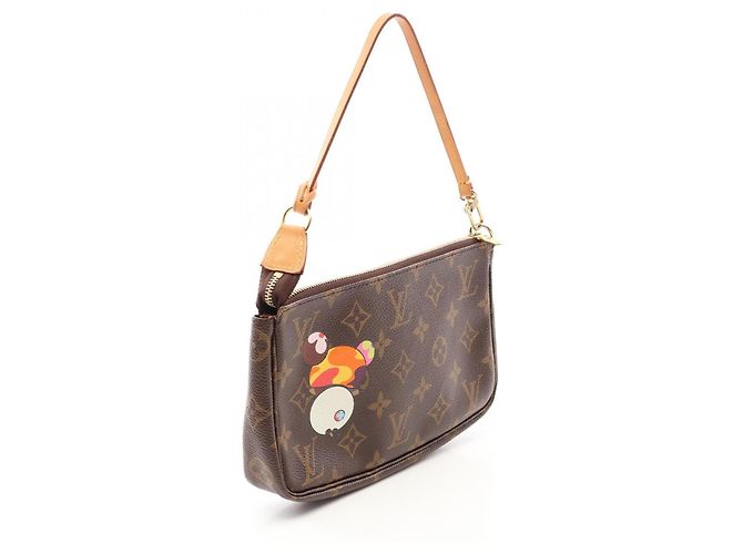 Borsa Louis Vuitton Pochette Accessoires Marrone - vista 2