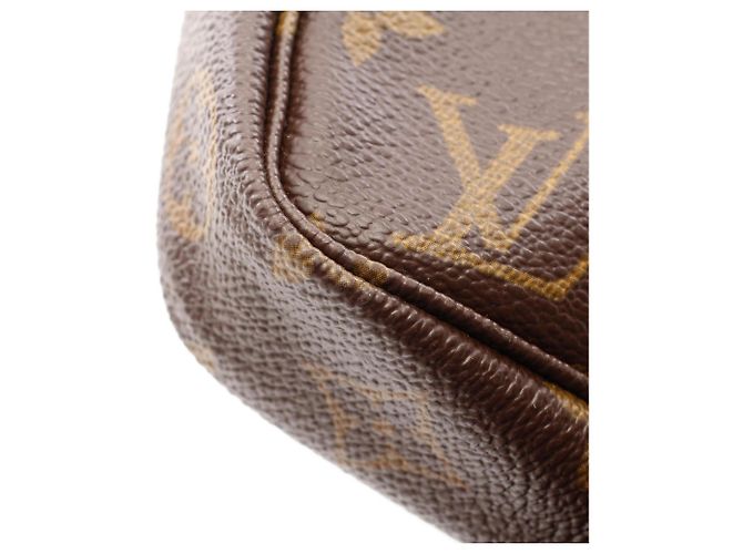 Borsa Louis Vuitton Pochette Accessoires Marrone - vista 7