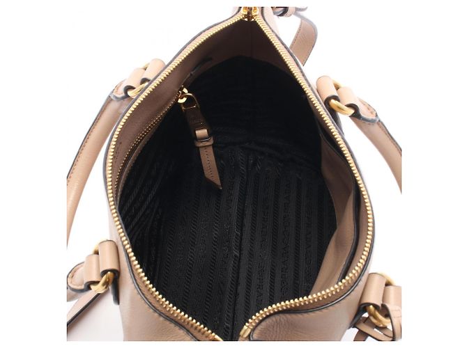 Borsa a mano 2-Way Prada GLACE'CALF Beige - vista 3