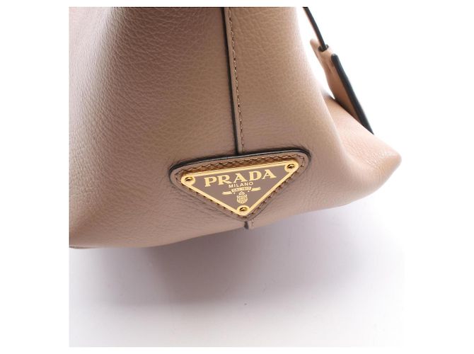 Borsa a mano 2-Way Prada GLACE'CALF Beige - vista 5