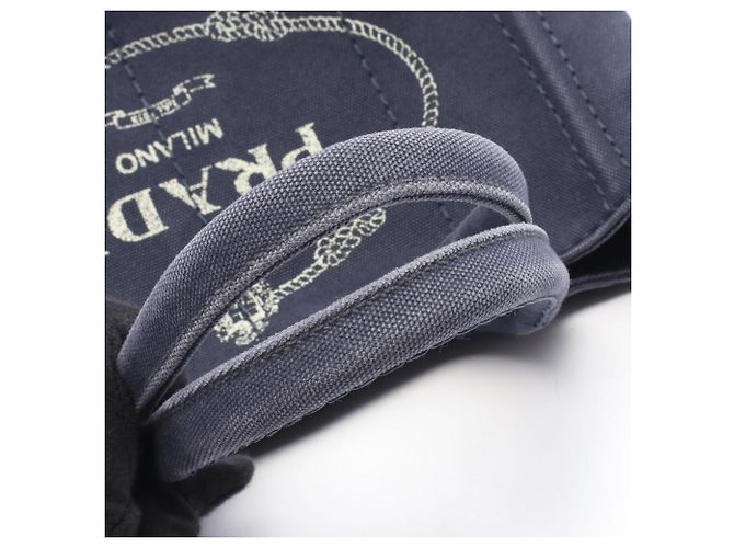 Borsa Tote 2-Way Prada CANAPA Blu navy - vista 10