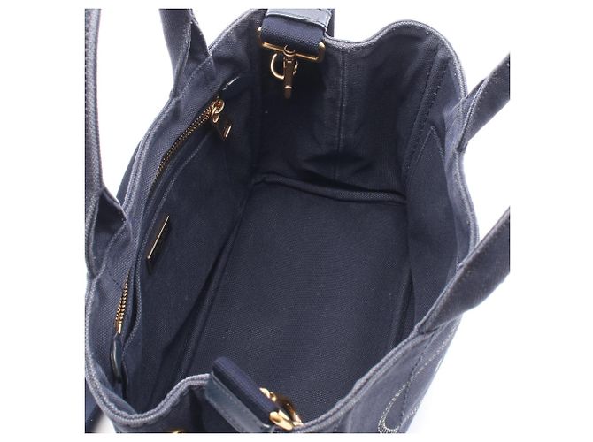 Borsa Tote 2-Way Prada CANAPA Blu navy - vista 3