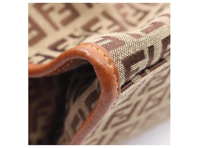 Fendi Zucchino Tote Bag Braun Beige - Ansicht 6