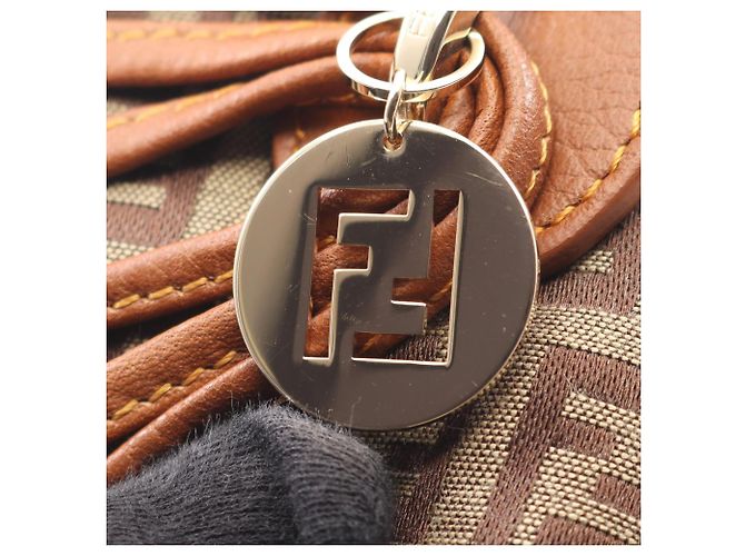 Fendi Zucchino Tote Bag Braun Beige - Ansicht 9