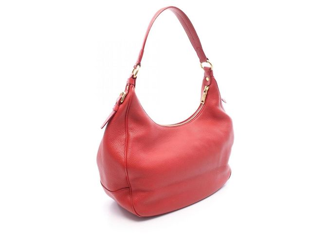 Prada Vitello Daino Schultertasche rot - Ansicht 2