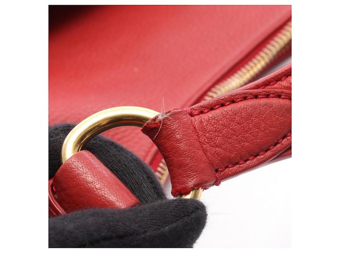 Prada Vitello Daino Schultertasche rot - Ansicht 7