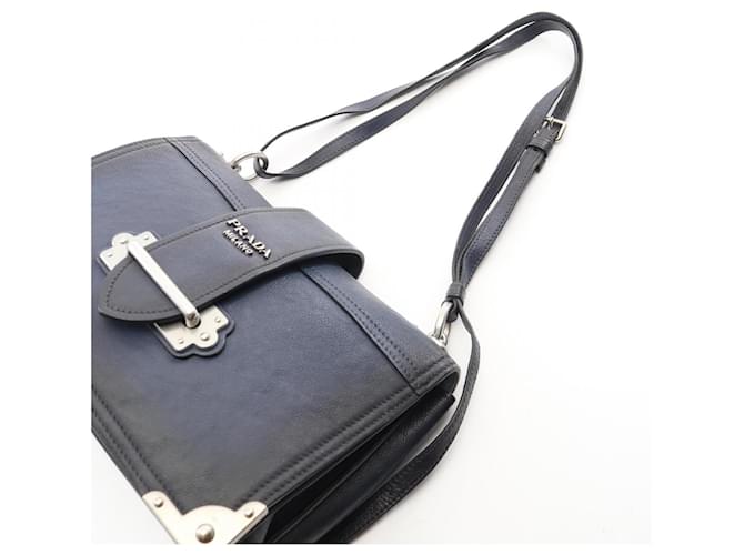 Borsa a tracolla 2-Way Prada Cahier Blu navy - vista 14