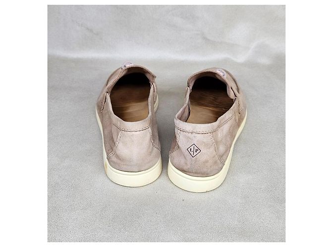 Mocassini Loro Piana Summer Walk in suede beige - vista 10