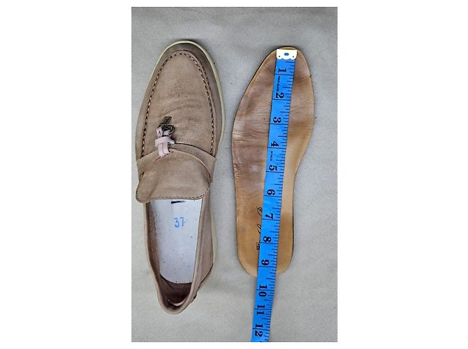 Mocassini Loro Piana Summer Walk in suede beige - vista 14