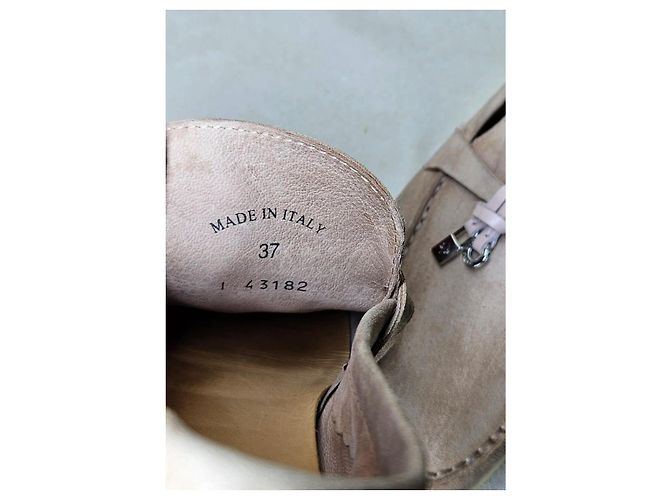 Mocassini Loro Piana Summer Walk in suede beige - vista 15