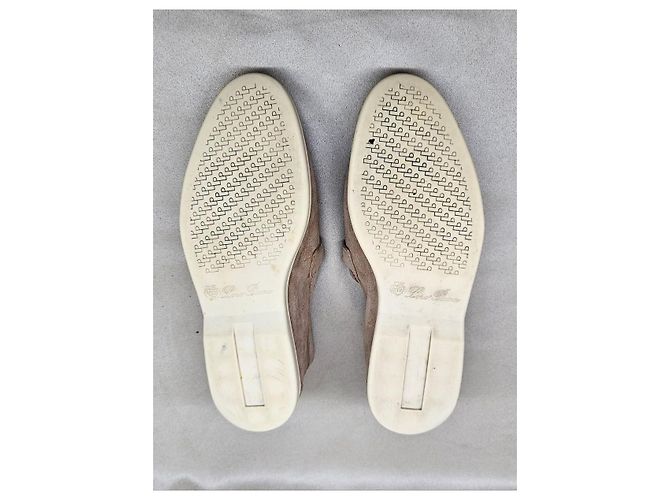 Mocassini Loro Piana Summer Walk in suede beige - vista 16