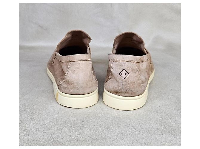 Mocassini Loro Piana Summer Walk in suede beige - vista 9