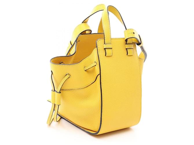 Mini borsa Loewe Hammock con coulisse Giallo - vista 2