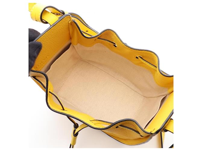 Mini borsa Loewe Hammock con coulisse Giallo - vista 3