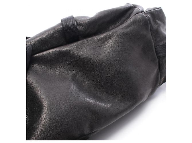 Prada Triangle Logo 2-Way Rucksack/Handtasche Schwarz - Ansicht 5