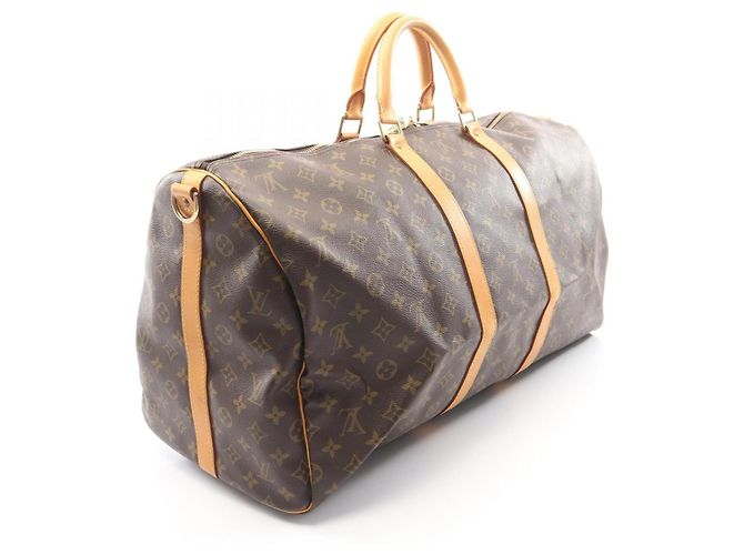 Louis Vuitton Keepall Bandoulière 55 Boston Bag Marrone - vista 2