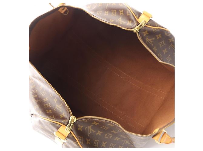 Louis Vuitton Keepall Bandoulière 55 Boston Bag Marrone - vista 3