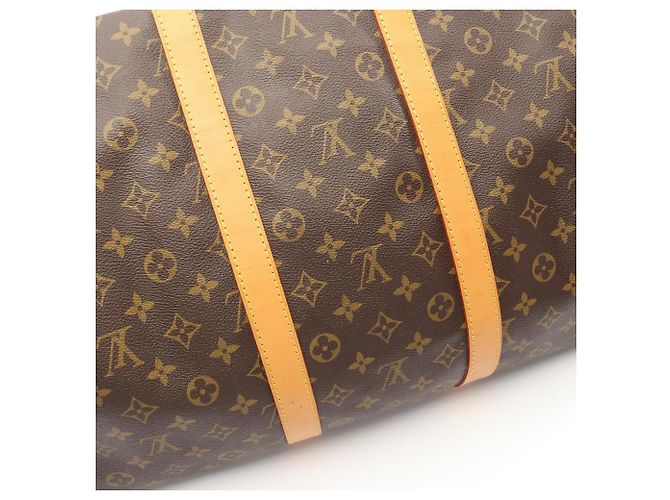 Louis Vuitton Keepall Bandoulière 55 Boston Bag Marrone - vista 6