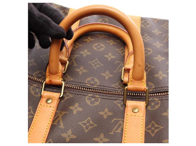 Borsa Boston Louis Vuitton Keepall 45 Monogram Marrone - vista 14