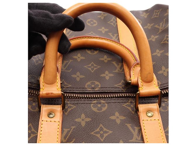 Borsa Boston Louis Vuitton Keepall 45 Monogram Marrone - vista 15