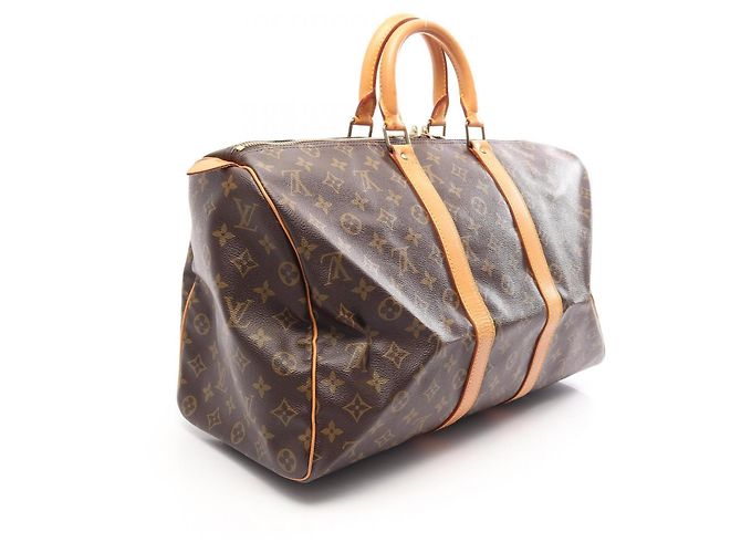 Borsa Boston Louis Vuitton Keepall 45 Monogram Marrone - vista 2