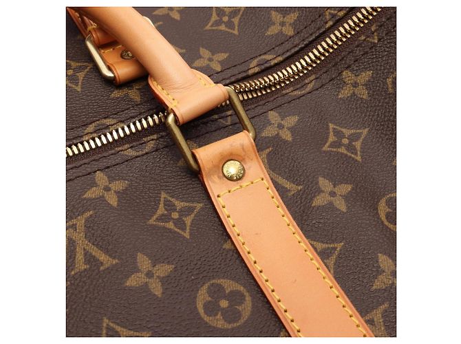 Borsa Boston Louis Vuitton Keepall 55 Monogram Marrone - vista 10